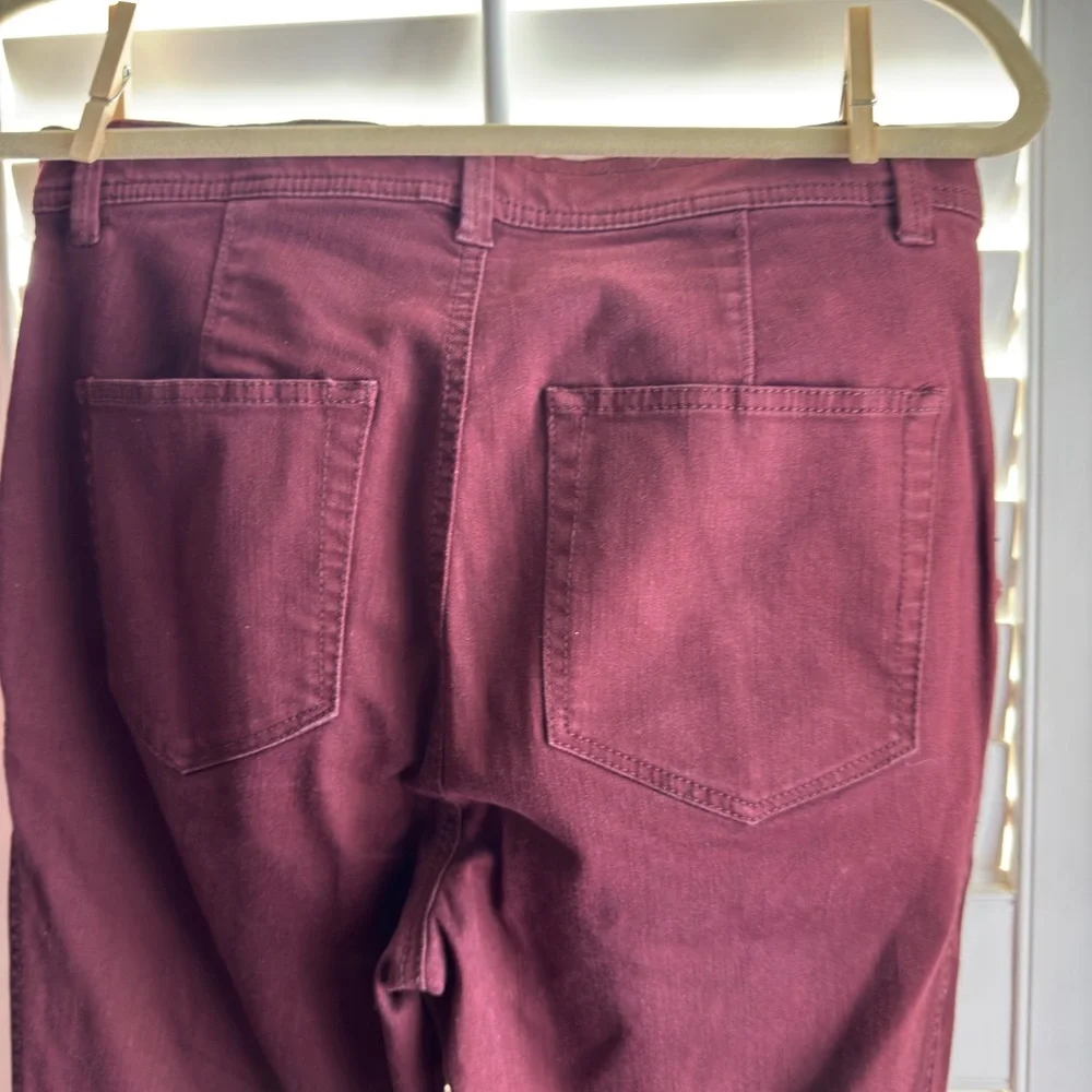 LOFT Maroon Button-Front Jeans Size 6T - Picture 3 of 9